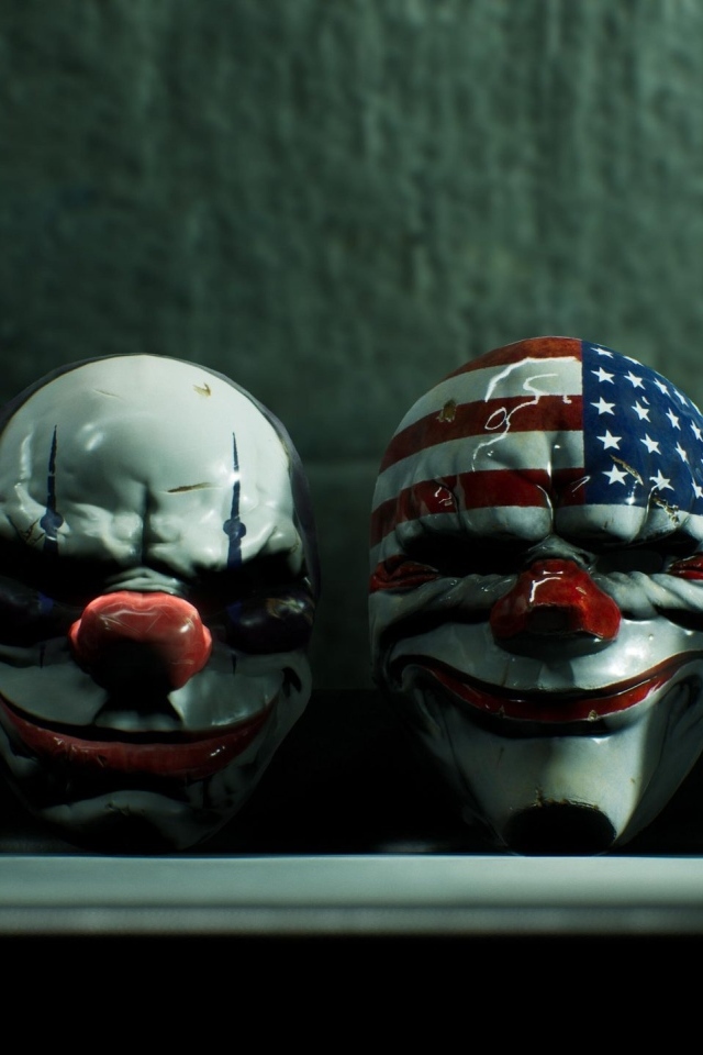 Masks from the computer game Payday 3