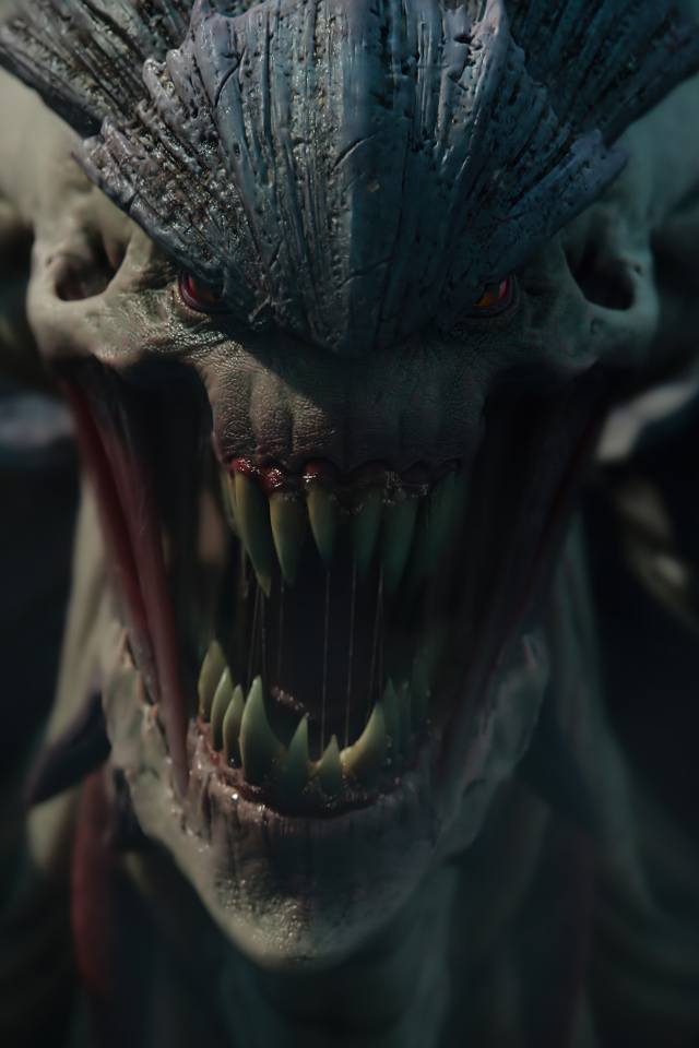 Монстр из компьютерной игры Warhammer 40,000: Space Marine 2