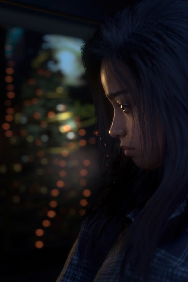 Грустная девушка персонаж компьютерной игры Forspoken