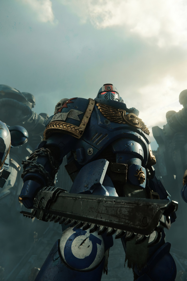 Солдаты из компьютерной игры Warhammer 40,000: Space Marine 2