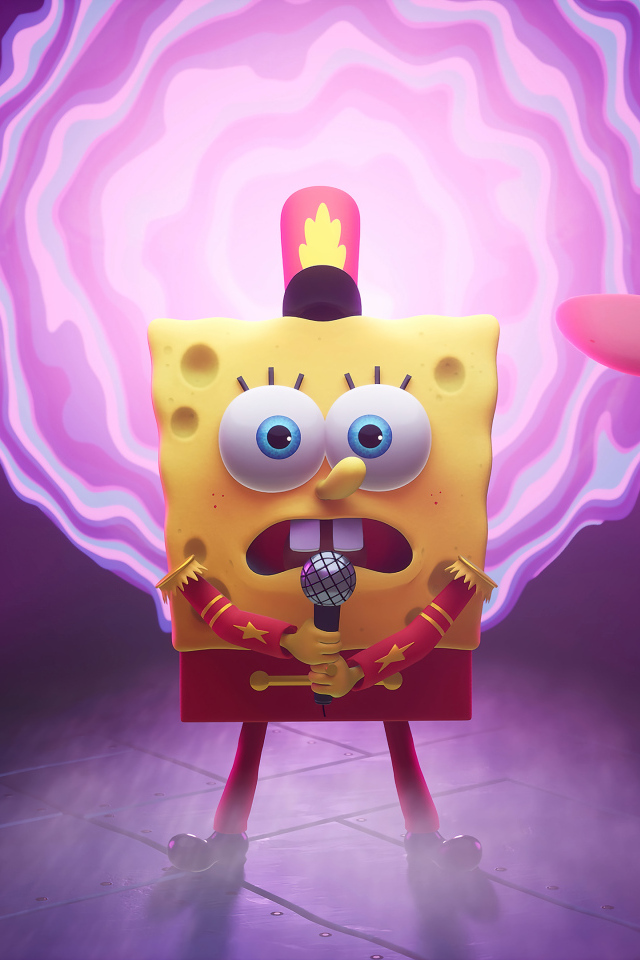 Спанч Боб с микрофоном, игра SpongeBob SquarePants: The Cosmic Shake