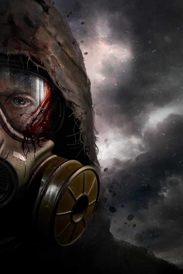 Мужчина в маске из компьютерной игры S.T.A.L.K.E.R. 2: Heart of Chornobyl