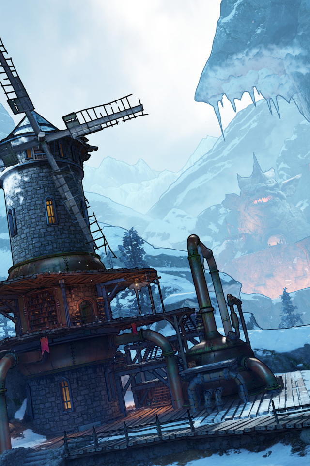 Мельница в компьютерной игре Tiny Tina's Wonderlands