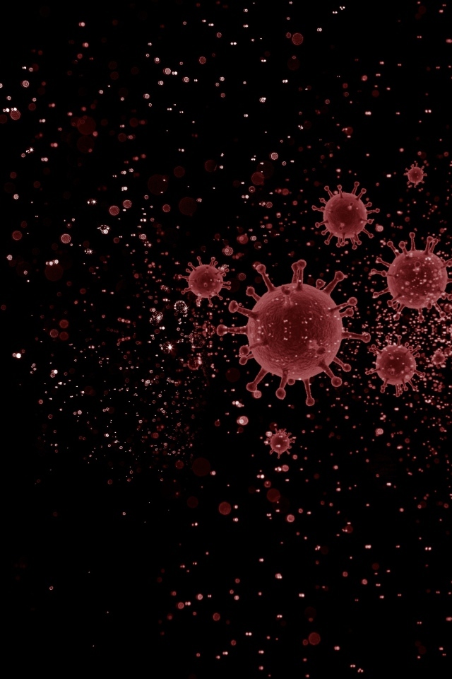 Девушка выдыхает бактерии коронавируса