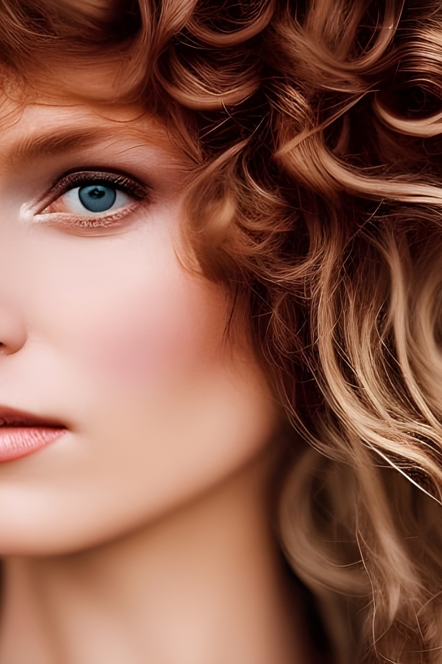 Красивая девушка с волнистыми волосами