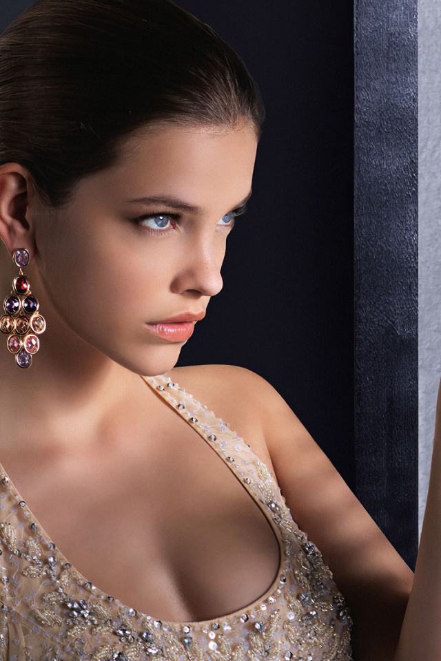 Модель Барбара Палвин стоит у окна