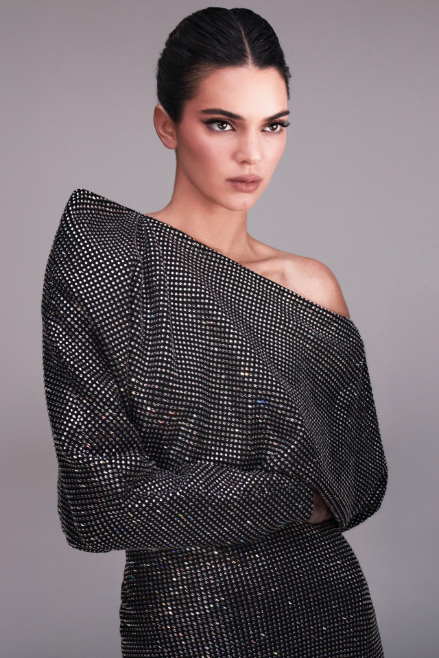 Модель Кендалл Дженнер в красивом платье