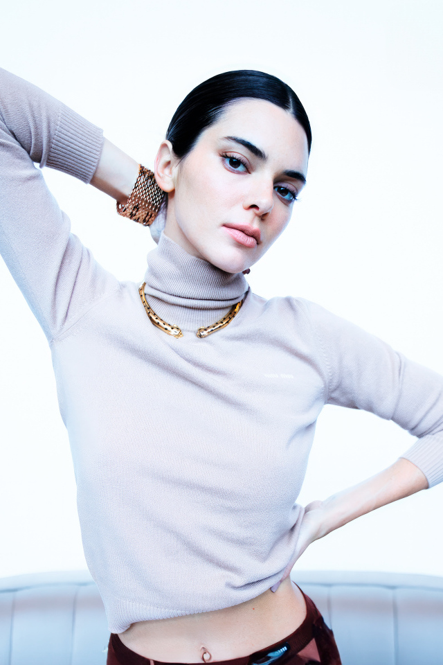 Популярная американская модель Кендалл Дженнер в свитере