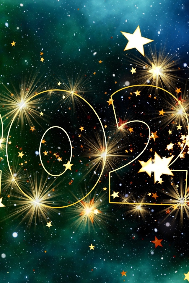 Яркая надпись 2023 с искрами