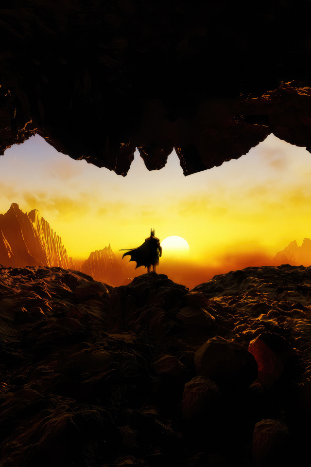 Выход в пещере в форме Бэтмена