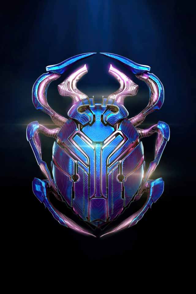 Логотип нового фильма Синий Жук на черном фоне