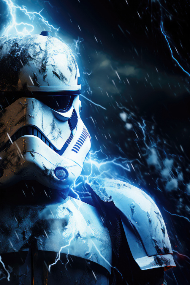 Имперский штурмовик в разрядах молнии