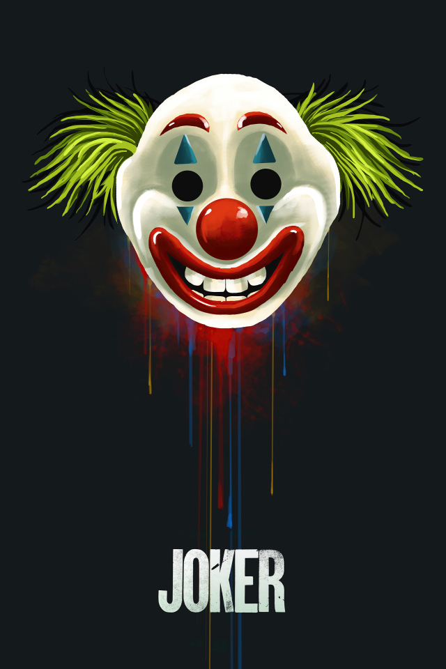 Маска Джокера на черном фоне