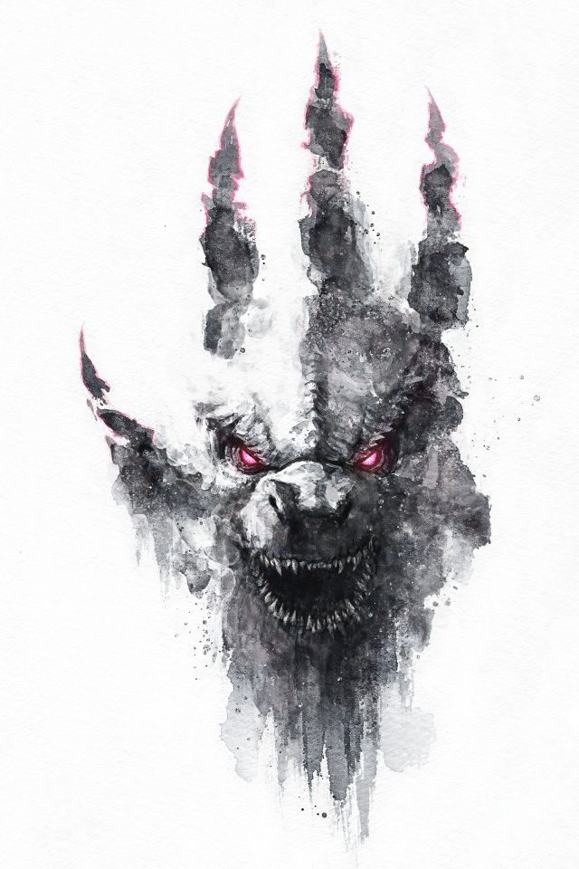 Минималистичный постер нового фильма Годзилла и Конг: Новая империя, 2024