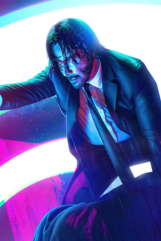 Популярный актер Киану Ривз в фильме Джон Уик