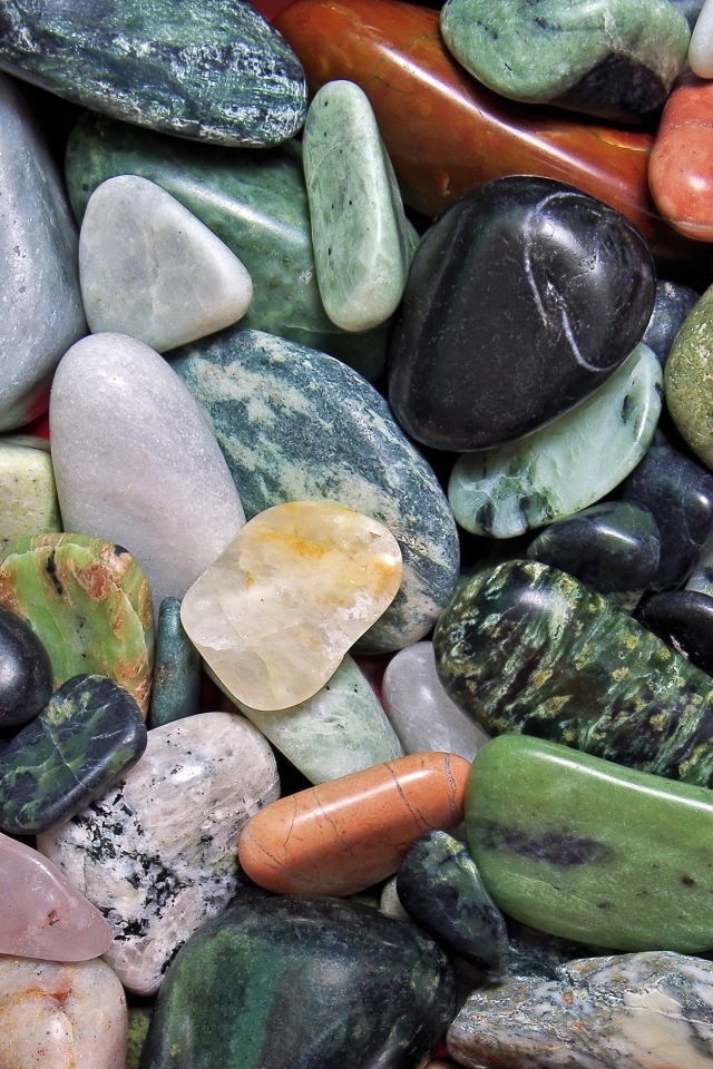 Разноцветные минералы крупным планом