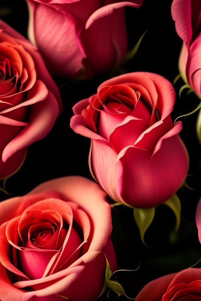 Большие английские розы крупным планом