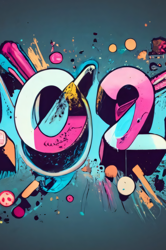 Арт рисунок на новый год 2024 на сером фоне