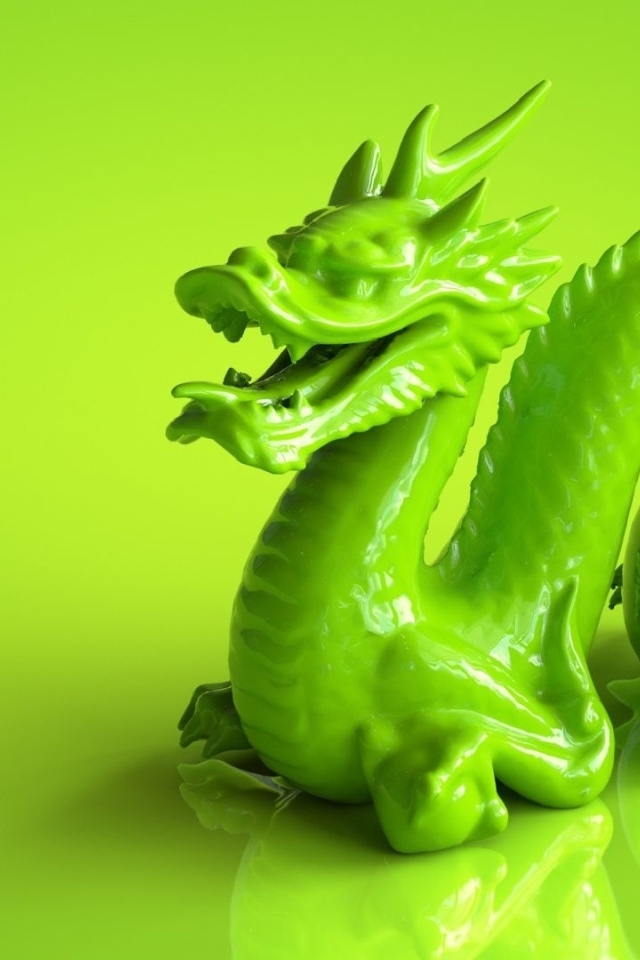 Статуэтка зеленого дракона символ 2024 года