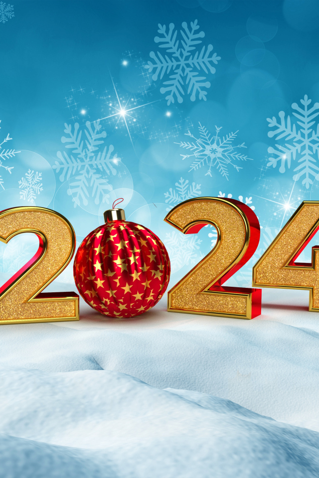 Новогодняя открытка на 2024 год