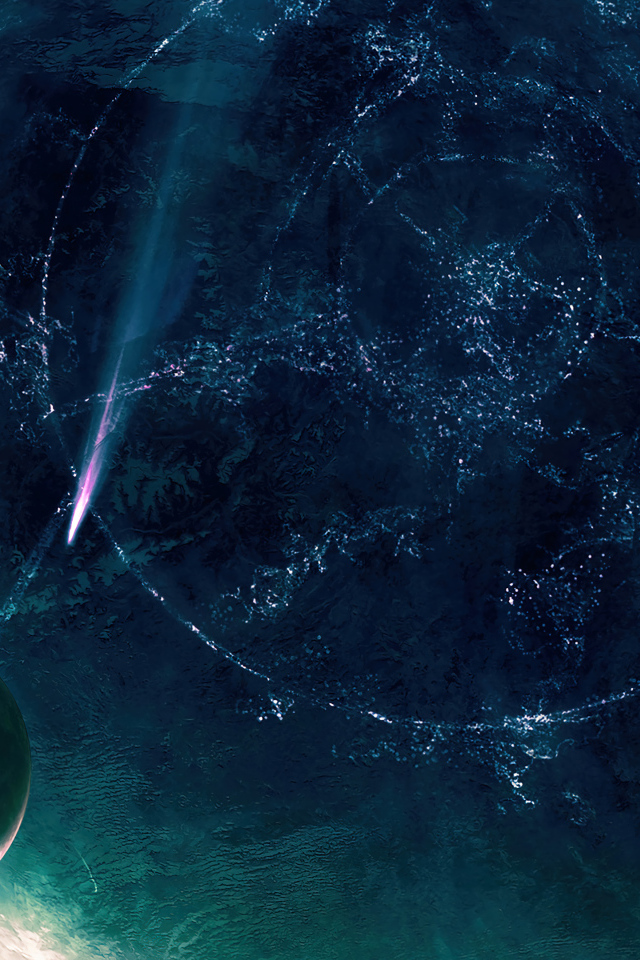 Планеты кружатся на космической орбите