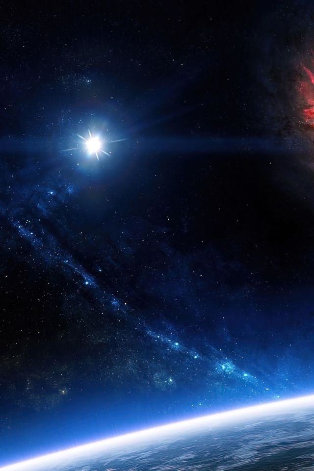 Космическая дыра над планетой в космосе