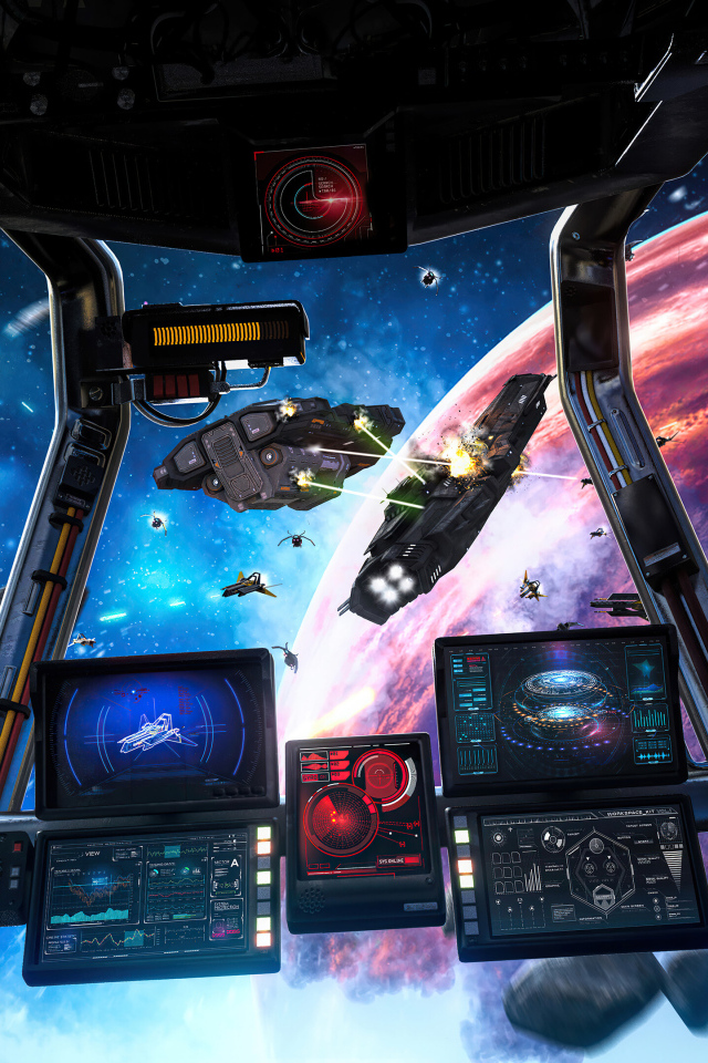 Вид из кабины космического корабля