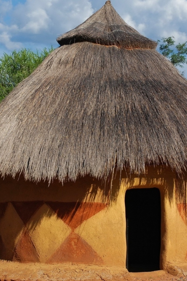 Хижина из глины, Африка