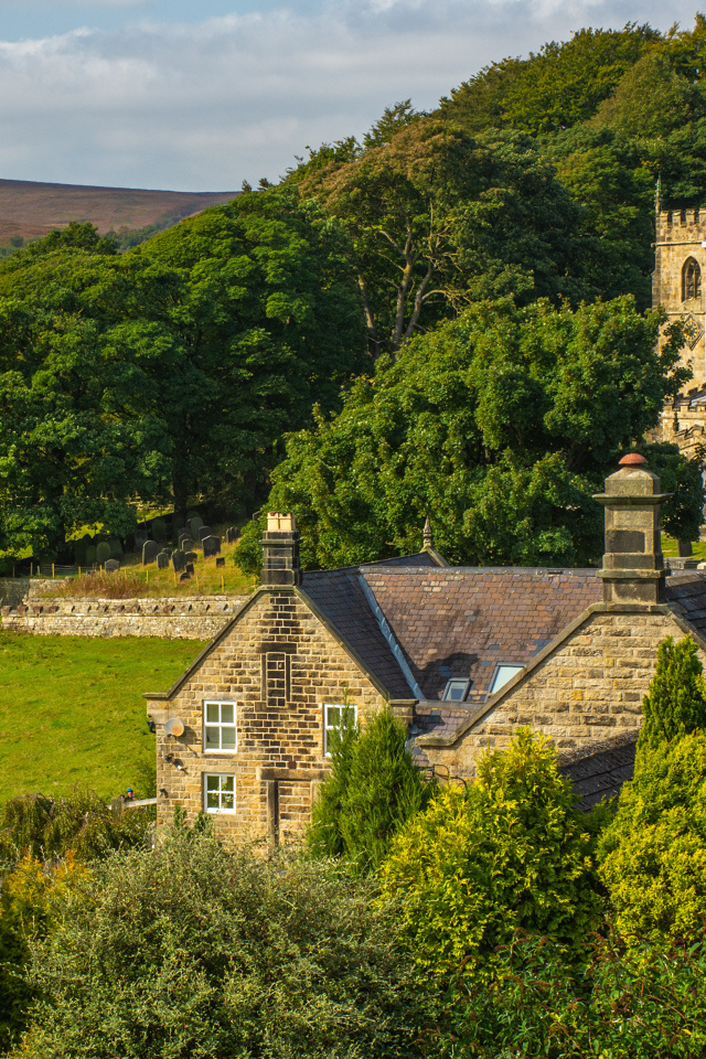 Старинный замок в зарослях, Англия