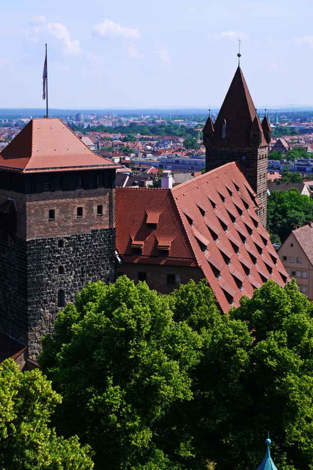 Старинная башня Башня Синвелл, Нюрнберг, Германия