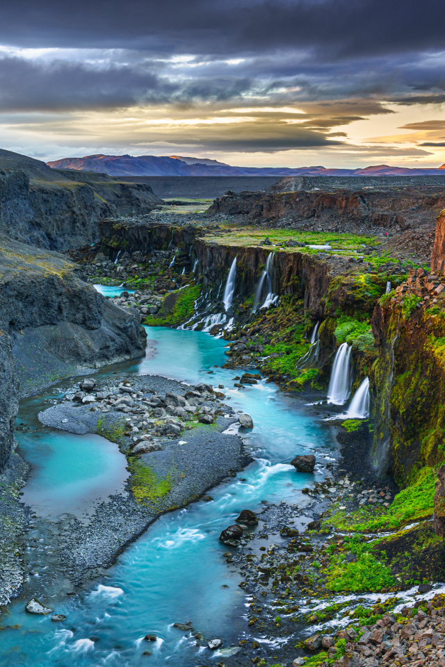 Живописный каньон Sigöldugljufur, Исландия