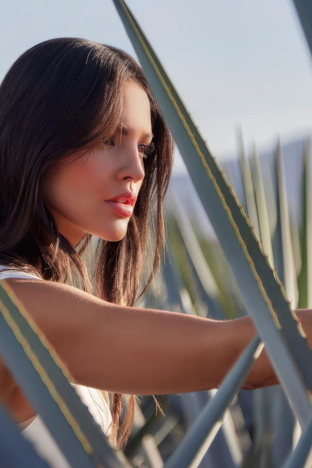 Милая актриса Эйса Гонсалес в зарослях