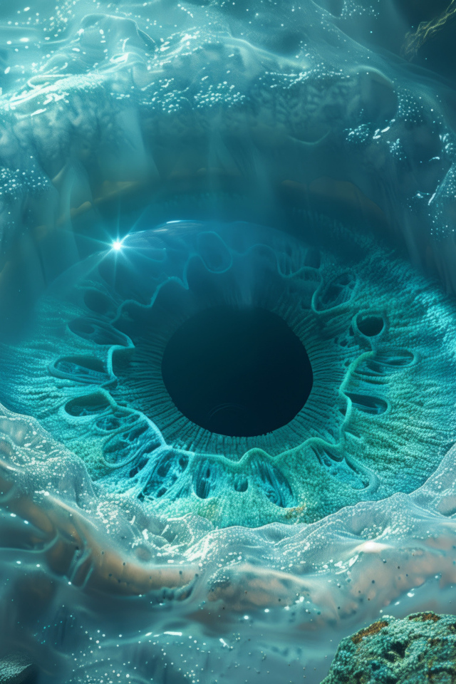 Абстрактный глаз под водой