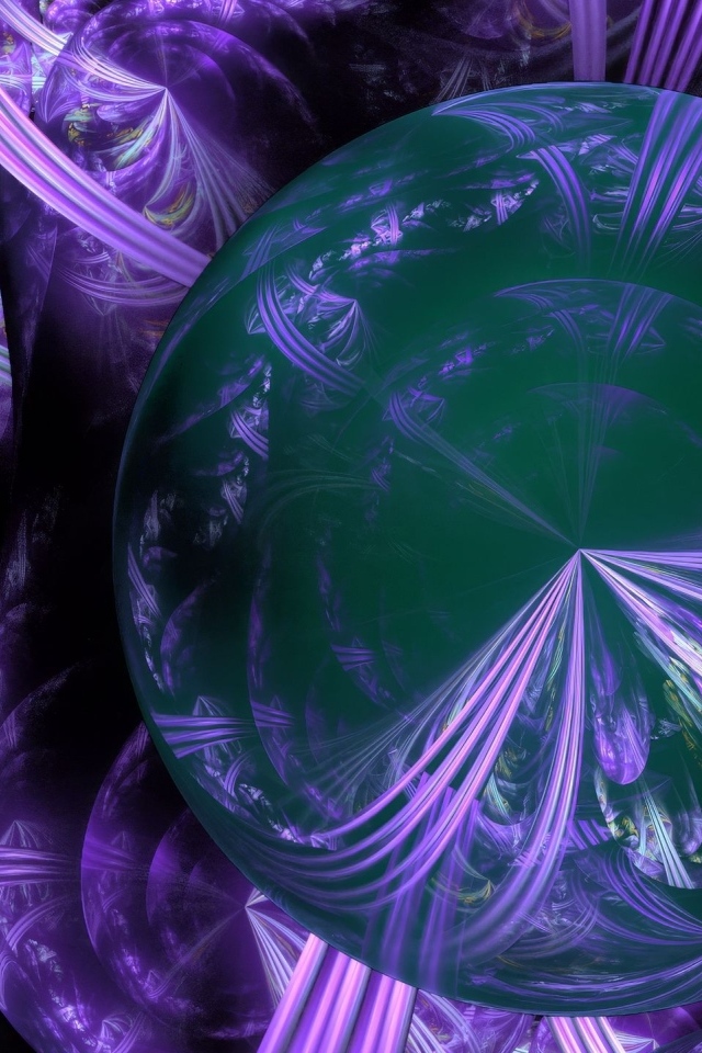 Шар на необычном фиолетовом фоне