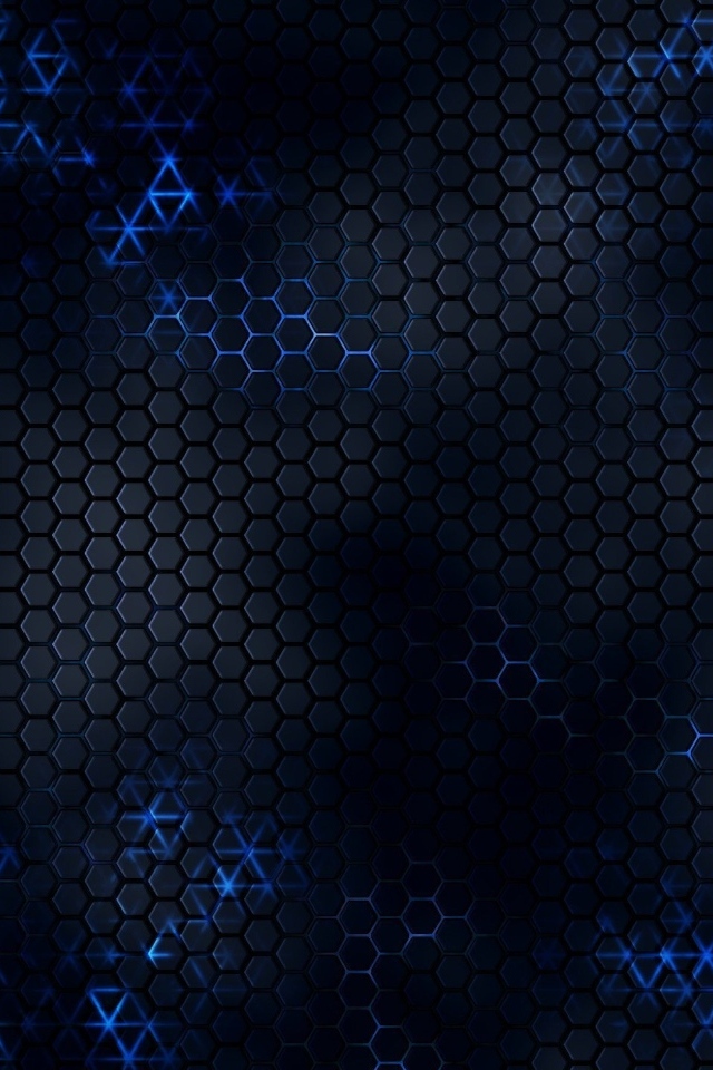 Черные соты с неоновыми вставками