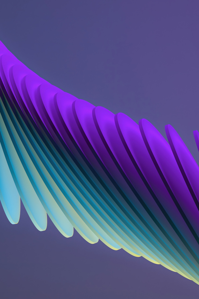 Голубая волнистая 3д спираль 