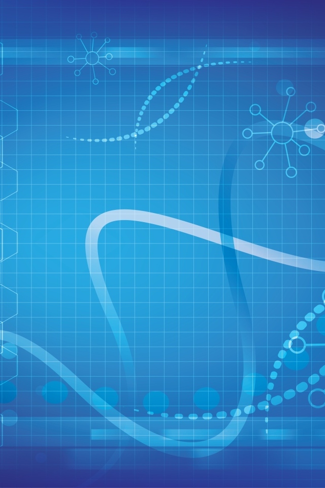 Спираль ДНК с бактериями на голубом фоне