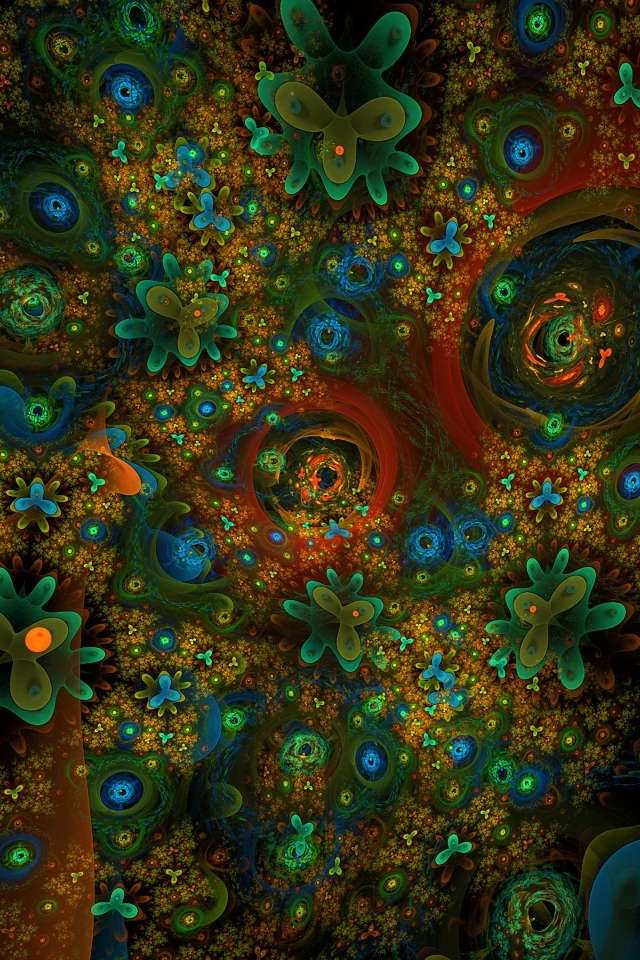 Зеленые абстрактные листья на фоне