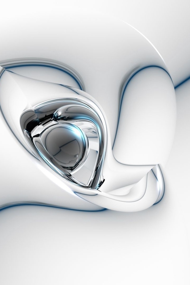 Металлический узор с шаром на сером фоне