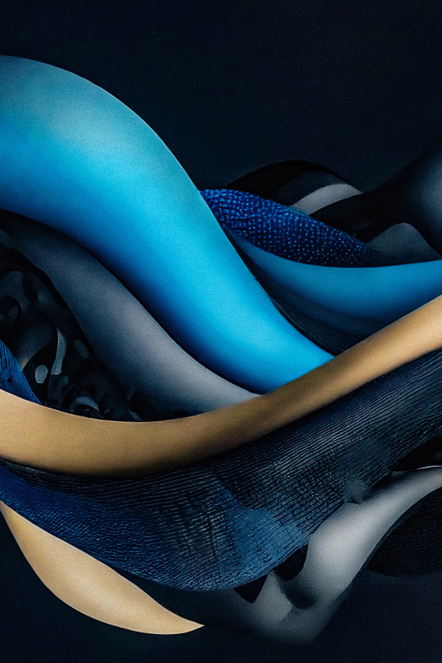 Разноцветные переплетенные абстрактные волны