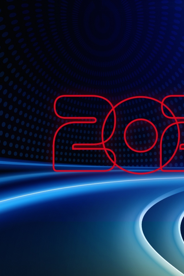 Цифры 2024 на синем фоне