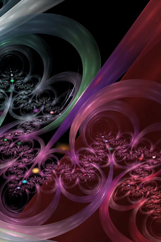 Извилистые разноцветные абстрактные фигуры