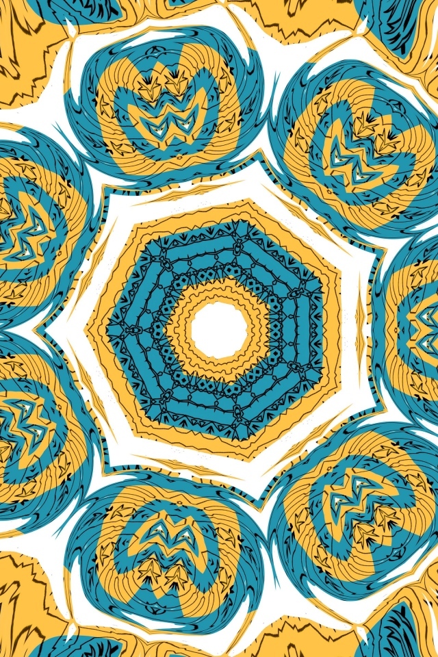 Желто-голубой абстрактный узор 