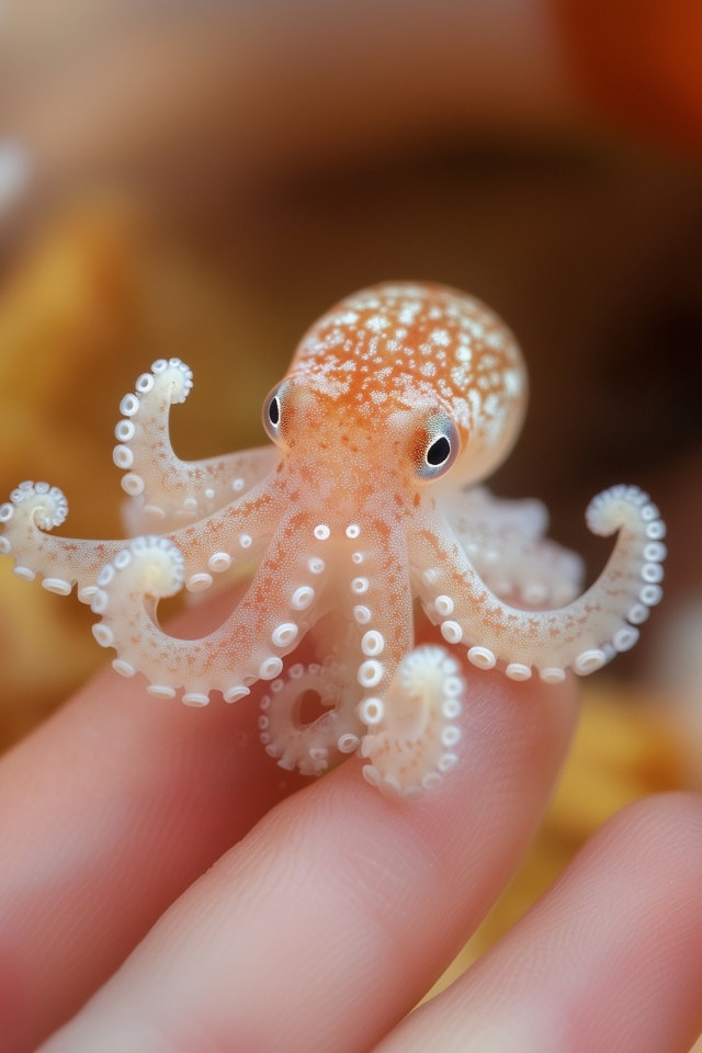 Маленький осьминог на руке