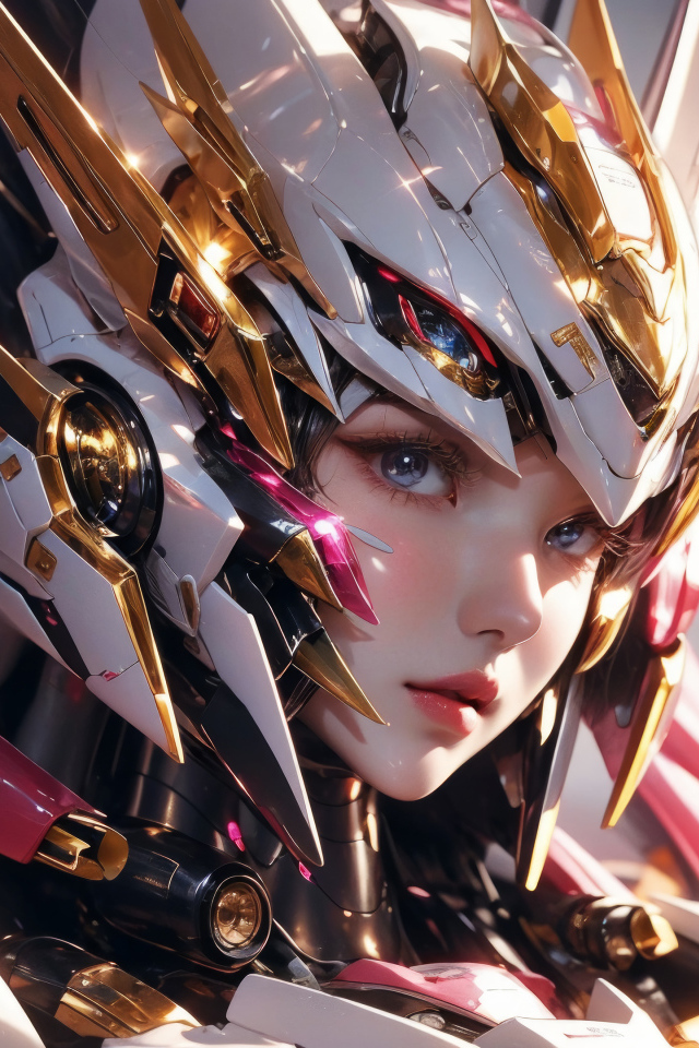 Аниме девушка в костюме робота