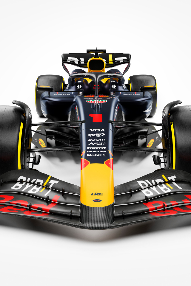 Гоночный автомобиль Red Bull RB20 2024 года вид спереди