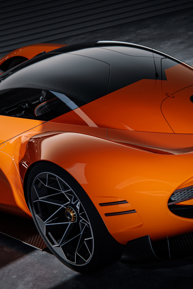 Быстрый автомобиль Genesis X Gran Berlinetta вид сзади