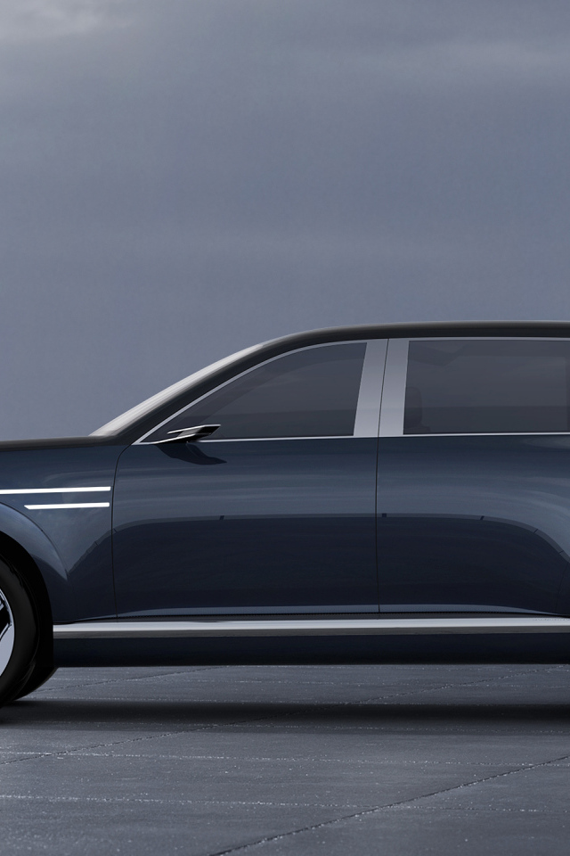 Вид сбоку на автомобиль Genesis Neolun Concept 2024 года