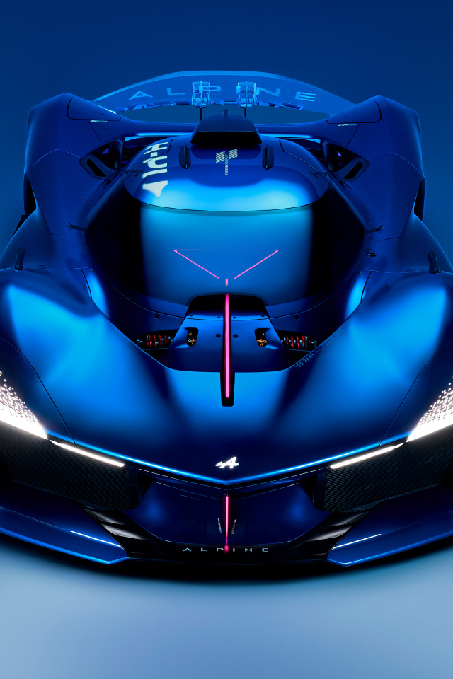 Вид сверху на автомобиль Alpine Alpenglow Hy4 2024 года