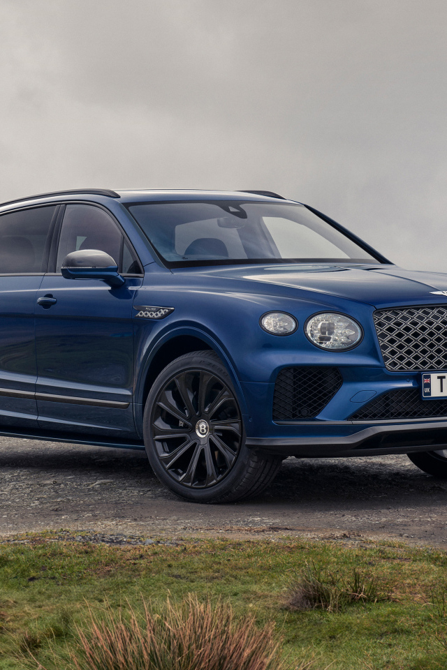 Синий внедорожник Bentley Bentayga EWB Mulliner 2024  года